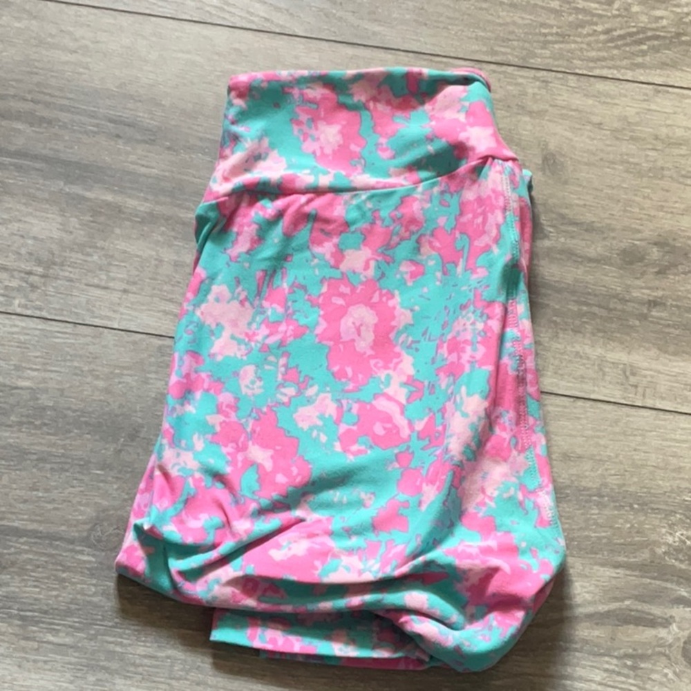 Lularoe pink and blue leggings